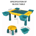 Little Story – Blocks 4 In 1 Activity Table Wt Stool – Green
