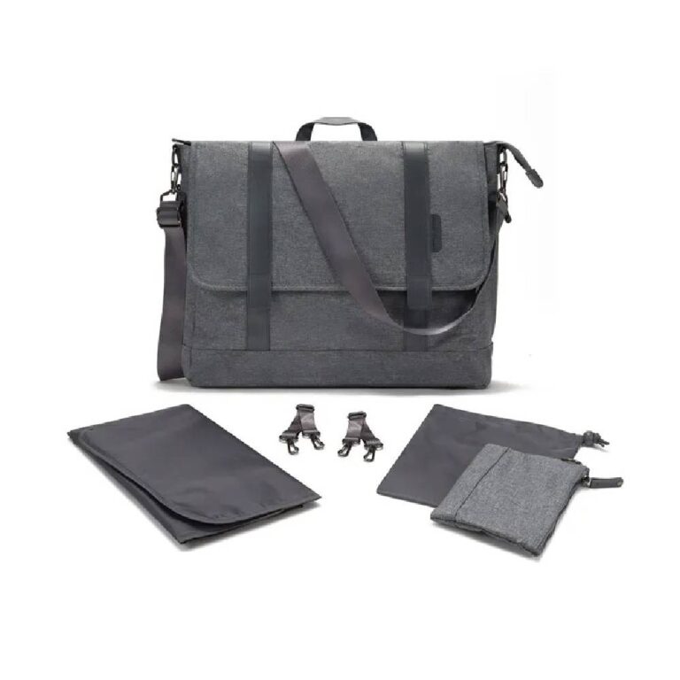 Little Story - Dad's Diaper Bag w/Changing Mat & Stroller Straps - Grey