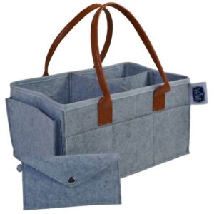 Little Story – Diaper Caddy + Travel Pouch Medium – White