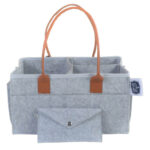 Little Story – Diaper Caddy + Travel Pouch Medium – Grey