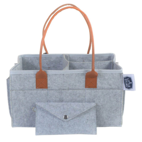 Little Story – Diaper Caddy + Travel Pouch Medium – Grey