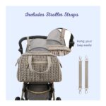 Little Story Elva Diaper Bag with Stroller Straps – Beige