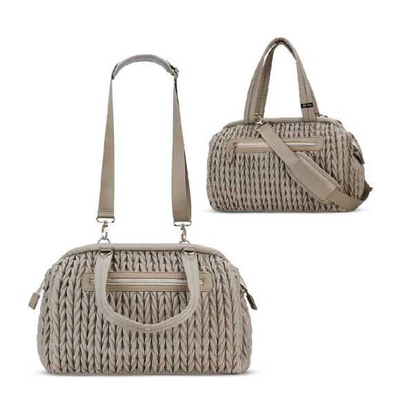 Little Story Elva Diaper Bag with Stroller Straps – Beige