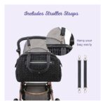 Little Story Elva Diaper Bag with Stroller Straps – Black