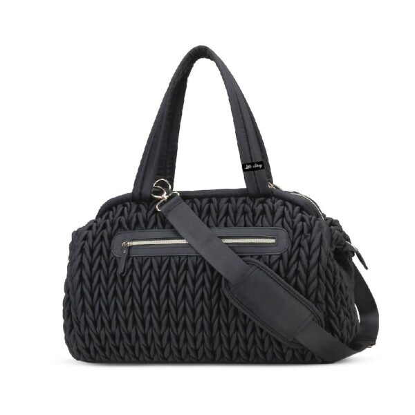 Little Story Elva Diaper Bag with Stroller Straps – Black