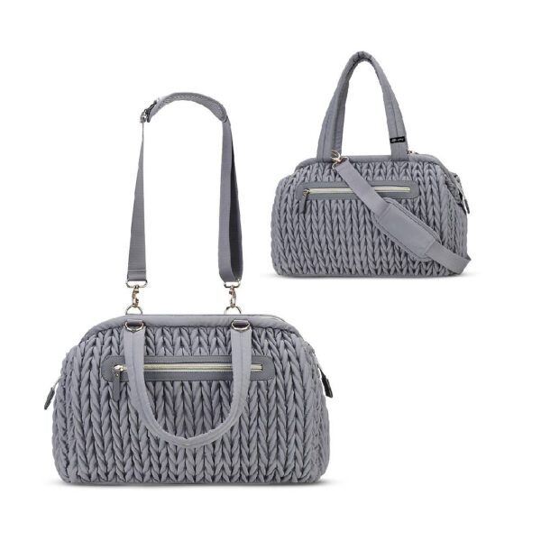 Little Story Elva Diaper Bag with Stroller Straps – Grey