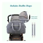 Little Story Elva Diaper Bag with Stroller Straps – Grey