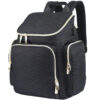 Little Story – Georgia Diaper Bag W/ Changing Pad & Stroller Hooks – Black
