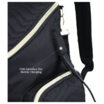 Little Story – Georgia Diaper Bag W/ Changing Pad & Stroller Hooks – Black