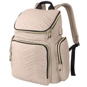 Little Story – Luxe Knit Diaper Bag with Clutch – Grey