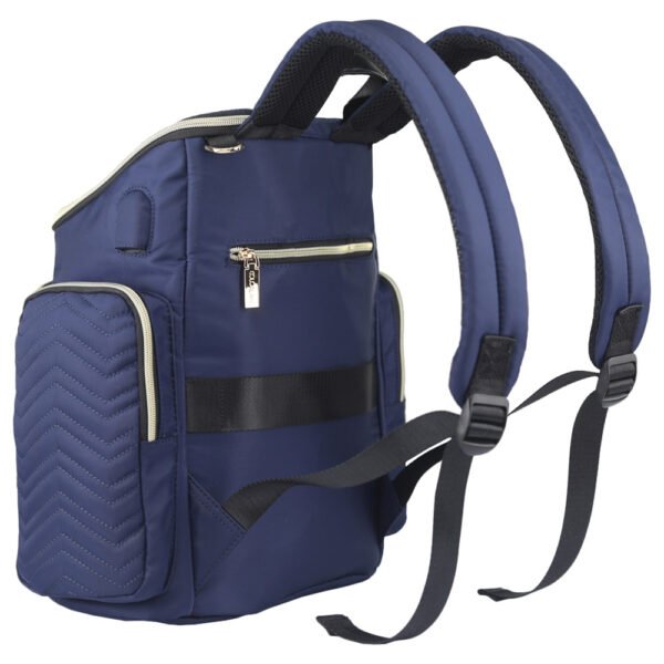 Little Story – Georgia Diaper Bag W/ Changing Pad & Stroller Hooks – Navy Blue