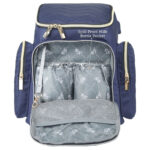 Little Story – Georgia Diaper Bag W/ Changing Pad & Stroller Hooks – Navy Blue