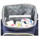 Little Story – Georgia Diaper Bag W/ Changing Pad & Stroller Hooks – Navy Blue