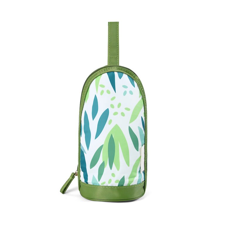 Little Story - Insulated Bottle Bag - Green Tropical