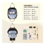 Little Story – Kenzie Mom Dad Travel Diaper Backpack – Black