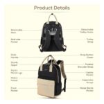 Little Story – Kenzie Mom Dad Travel Diaper Backpack – Black