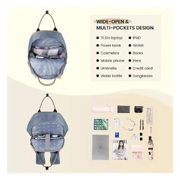 Little Story – Kenzie Mom Dad Travel Diaper Backpack – Blue
