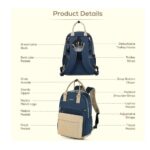 Little Story – Kenzie Mom Dad Travel Diaper Backpack – Dark Blue