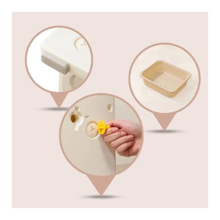 Little Story - Kids Bookshelf with 2 Toy Storage Bins - White