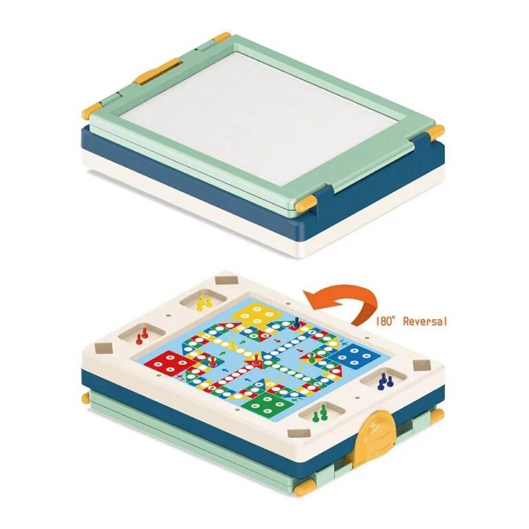 Little Story Kids Drawing Board & Game Table - Double-Sided Art Easel, 31pc Set for Ages 3 Years+, 50x38.5x29cm