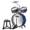 Little Story – Kids Drum Set Musical Instrument With Stool – Blue