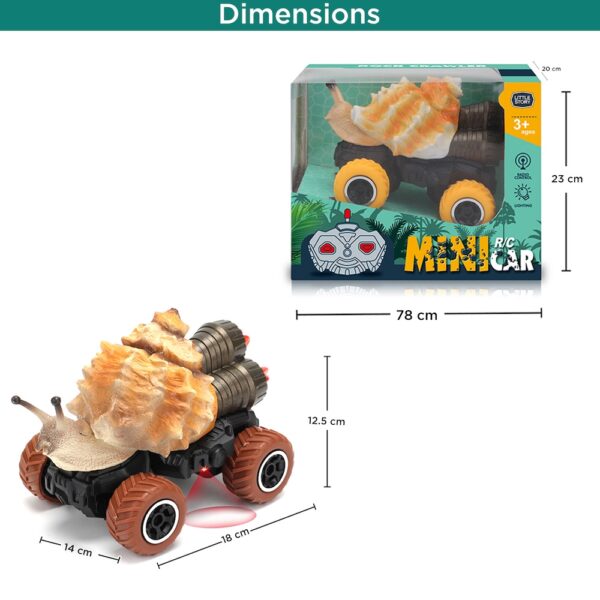 Little Story – Kids Toy 2 Channel Snail Car With Remote Control – Brown