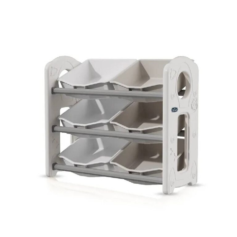 Little Story - Kids Toys Storage with 6 Storage Box - Grey White