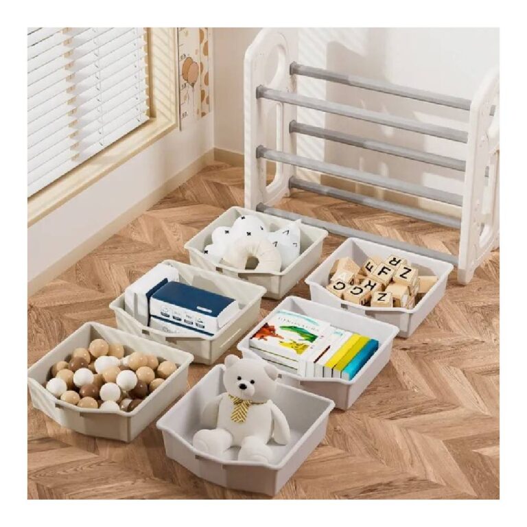Little Story - Kids Toys Storage with 6 Storage Box - Grey White