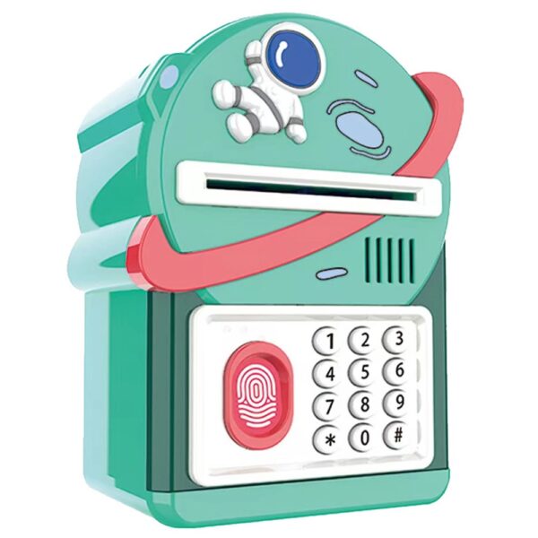 Little Story – Lovely Piggy Bank W/Fingerprint Lock & Music – Astronaut Green