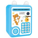 Little Story – Lovely Piggy Bank W/Fingerprint Lock & Music – Bear Blue