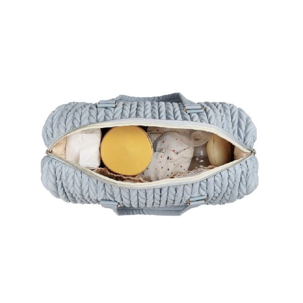 Little Story – Luxe Knit Diaper Bag with Clutch – Grey