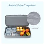 Little Story – Luxe Knit Diaper Bag with Clutch – Grey