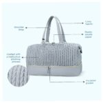 Little Story – Luxe Knit Diaper Bag with Clutch – Grey