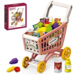 Little Story – Market Shopping Cart Toy Set (56 Pcs) – Pink
