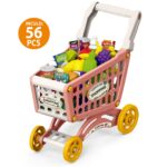 Little Story – Market Shopping Cart Toy Set (56 Pcs) – Pink
