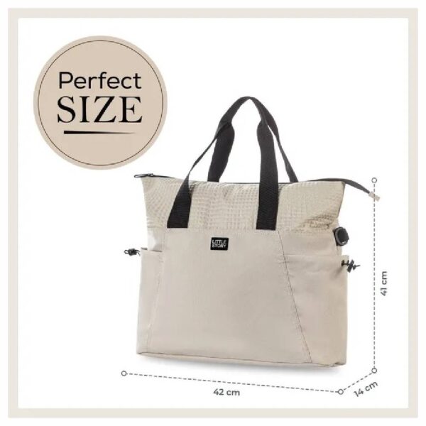Little Story – Mommy Diaper Bag W/ Changing Mat – Beige