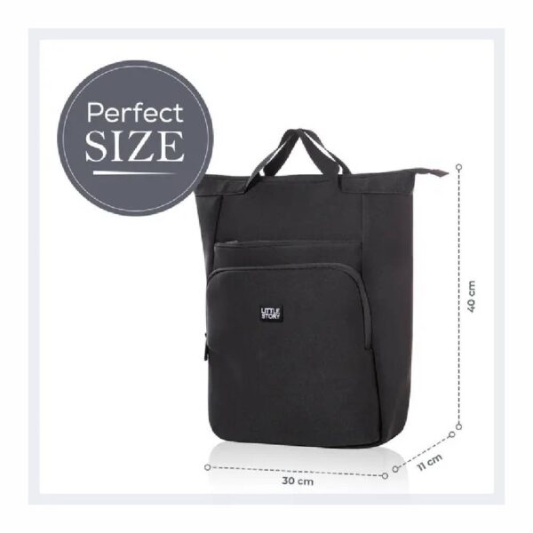 Little Story – Mommy Diaper Bag W/ Changing Mat – Black