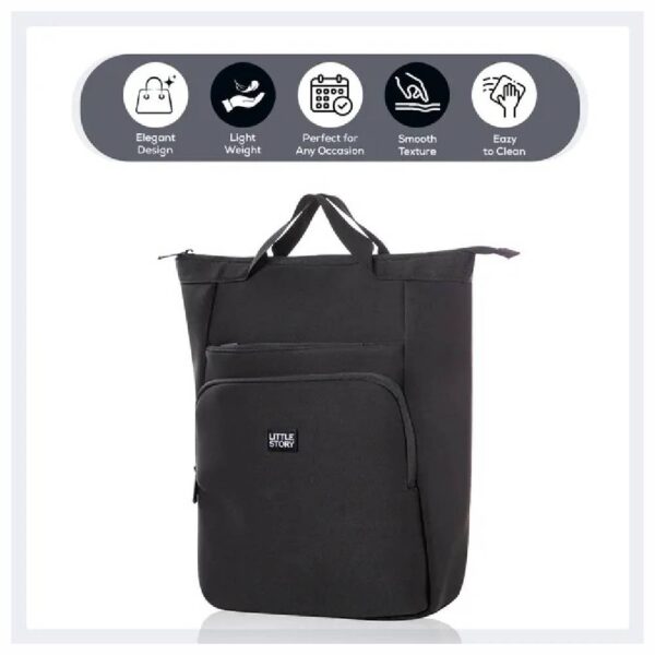 Little Story – Mommy Diaper Bag W/ Changing Mat – Black