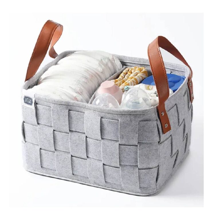 Little Story - Multipurpose/Laundry Caddy Basket Felt - Grey