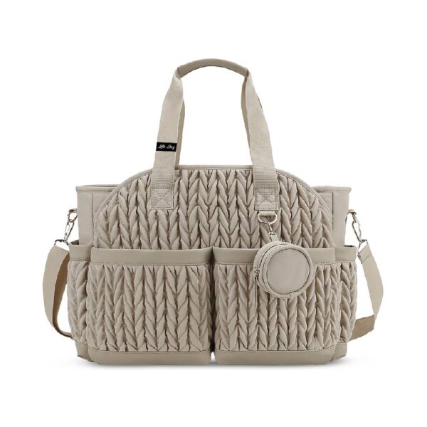 Little Story Nova Tote with Pacifier Pod – Beige