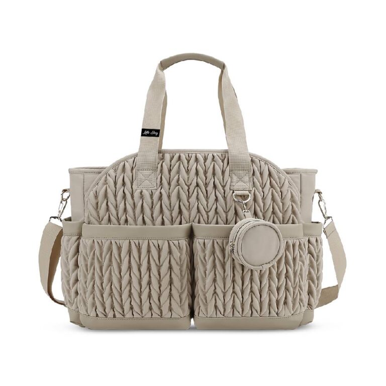 Little Story Nova Tote with Pacifier Pod - Beige