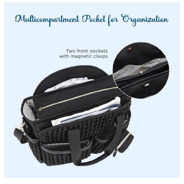 Little Story – Nova Tote with Pacifier Pod – Black