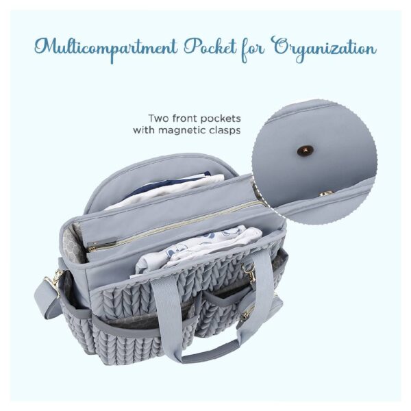 Little Story – Nova Tote with Pacifier Pod – Grey