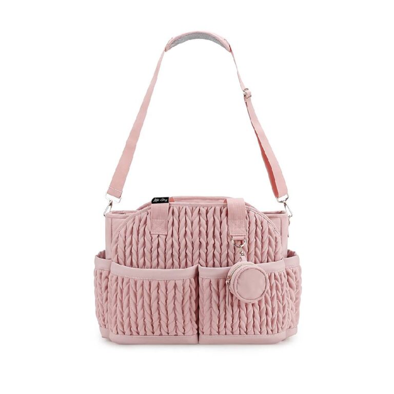 Little Story - Nova Tote with Pacifier Pod - Pink