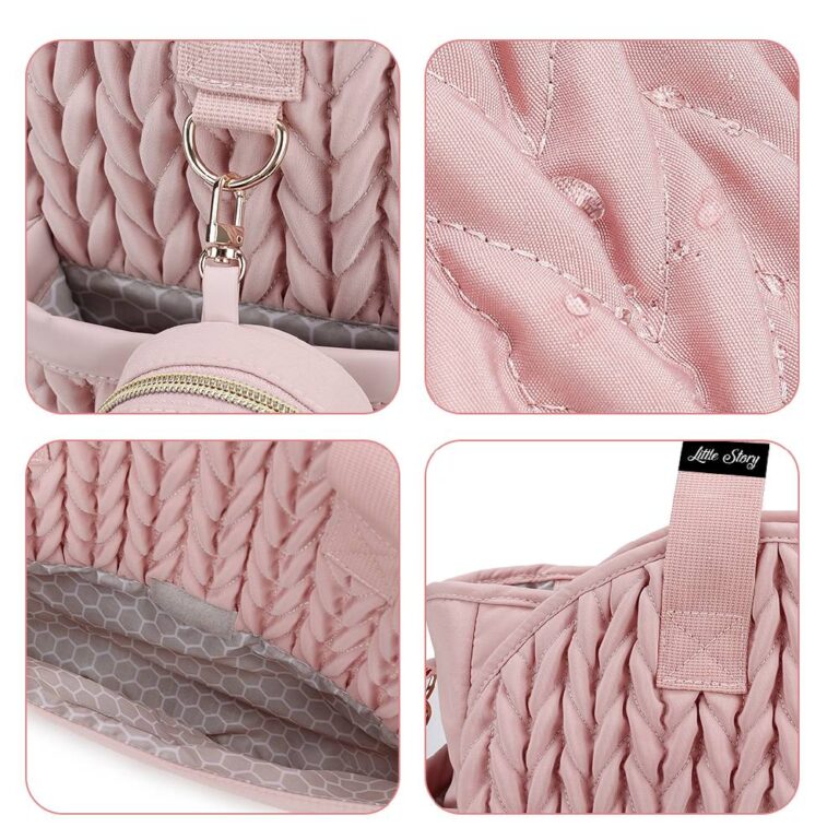 Little Story - Nova Tote with Pacifier Pod - Pink