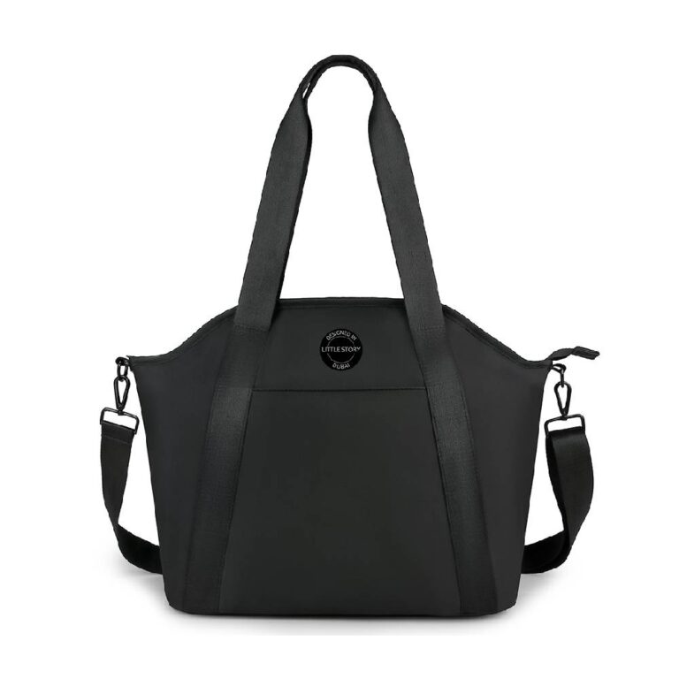 Little Story Onyx Diaper Bag with Stroller Straps - Black