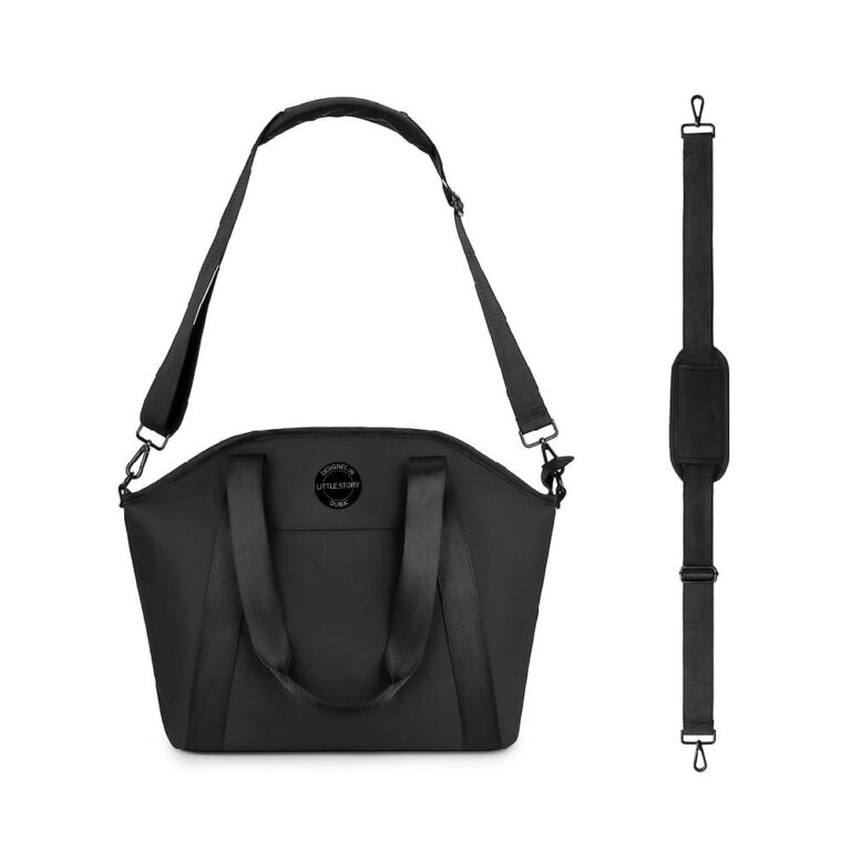 Little Story Onyx Diaper Bag with Stroller Straps - Black
