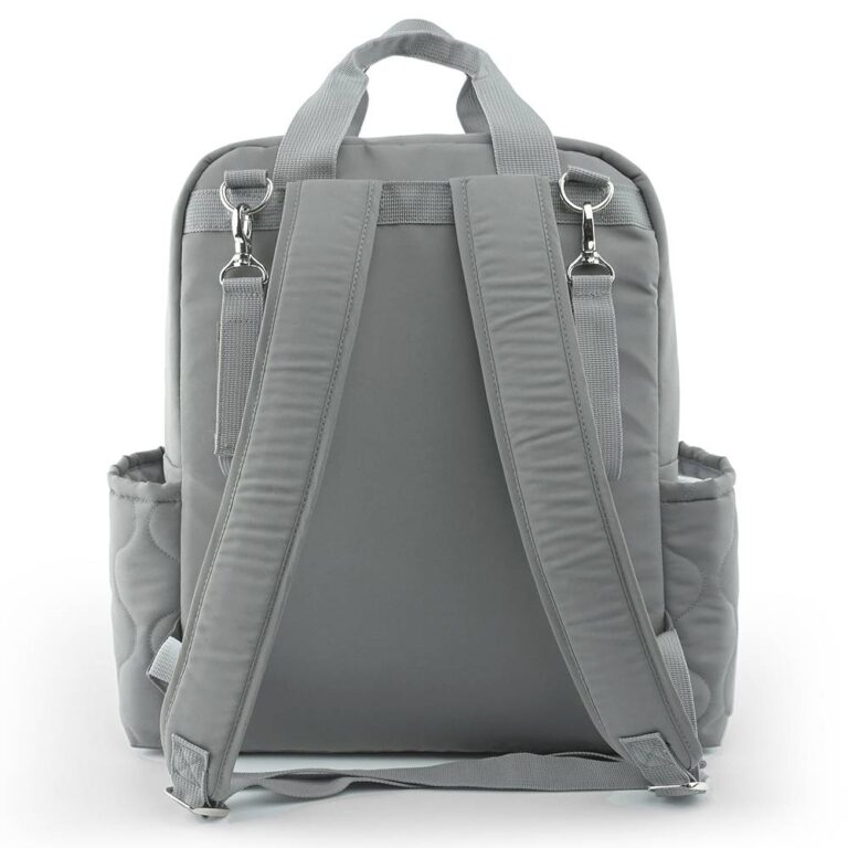 Little Story - Quilted Diaper Backpack w/ Changing Mat - Gray