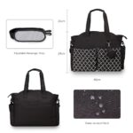 Little Story Signature Black Diaper Bag – Insulated Pockets, Changing Mat, 15L Capacity