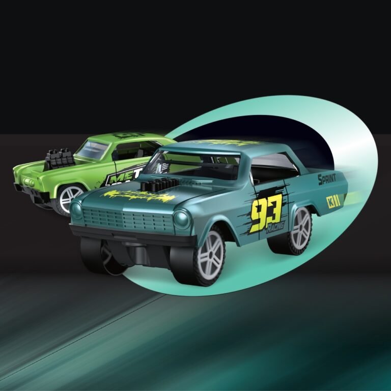 Little Story - Slide Die Cast Toy Car Play Set - 16 Pcs